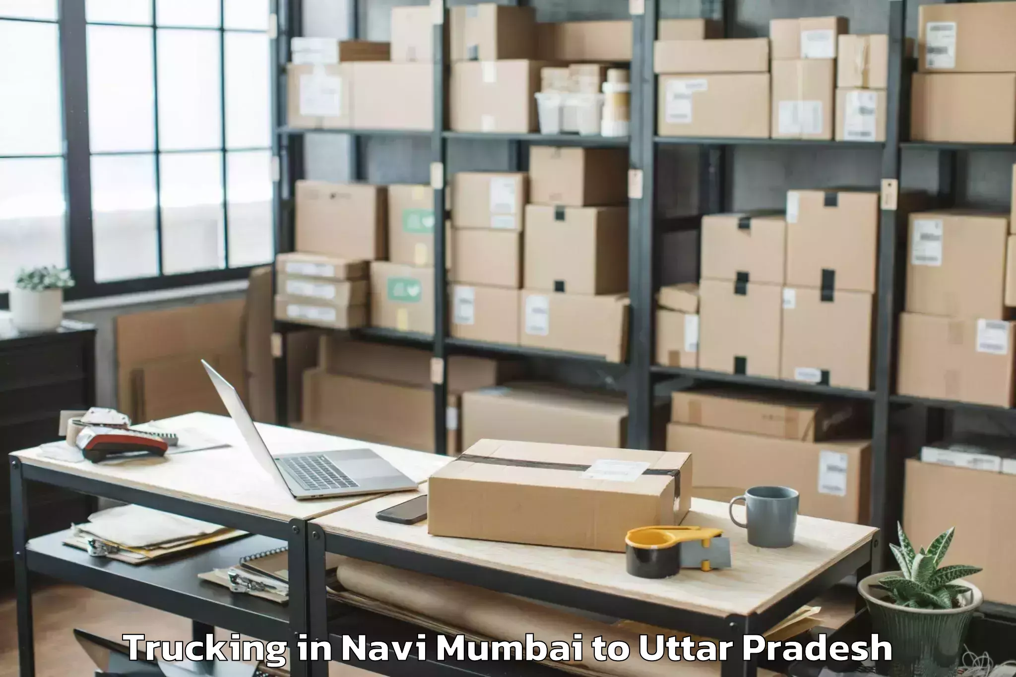 Book Navi Mumbai to Chillupar Trucking Online